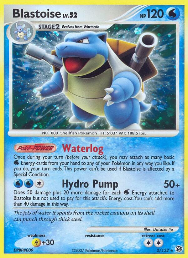 Pokémon Blastoise #2/132 Secret Wonders Holo Rare Reverse Holofoil Heavily Played English Trading Card — catalog front, TCGplayer SKU 1260335