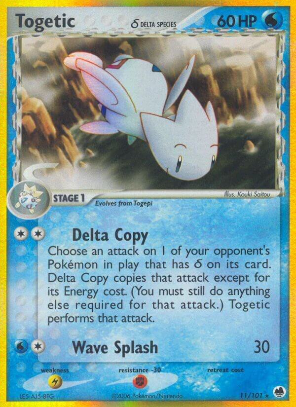 Pokémon Togetic #11/101 EX Dragon Frontiers Delta Species Reverse Holofoil Damaged English Trading Card — catalog front, TCGplayer SKU 1263767