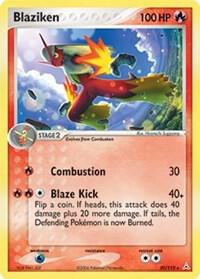 Pokémon Blaziken #20/110 EX Holon Phantoms Rare Reverse Holofoil Damaged English Trading Card — catalog front, TCGplayer SKU 1265046