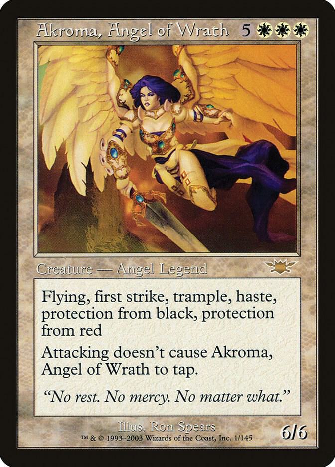 Magic Akroma, Angel of Wrath #1 Legions Rare Non-Foil Near Mint English Trading Card — catalog front, TCGplayer SKU 23046