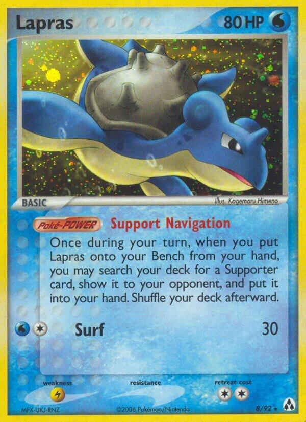 Pokémon Lapras #8/92 EX Legend Maker Holo Rare Holofoil Near Mint Trading Card