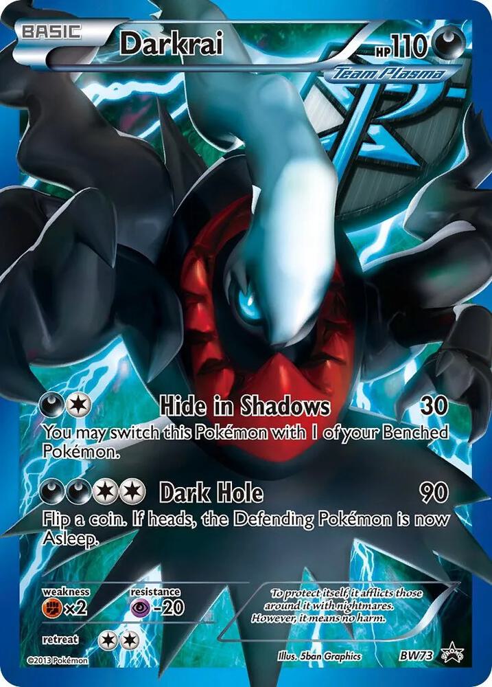 Pokémon Darkrai #BW73 Black and White Promos Team Plasma Holofoil Lightly Played Trading Card