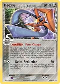 Pokémon Deoxys #4/110 EX Holon Phantoms Delta Species - Defense Forme Holofoil Lightly Played Trading Card