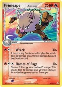 Pokémon Primeape #50/110 EX Holon Phantoms Delta Species Reverse Holofoil Moderately Played English Trading Card — catalog front, TCGplayer SKU 2829701