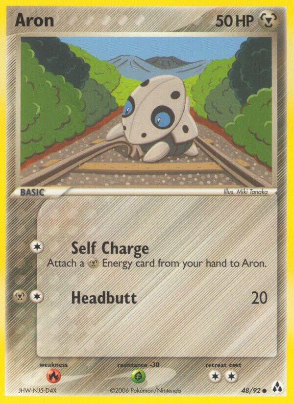Pokémon Aron #48/92 EX Legend Maker Common Reverse Holofoil Near Mint English Trading Card — catalog front, TCGplayer SKU 2837442