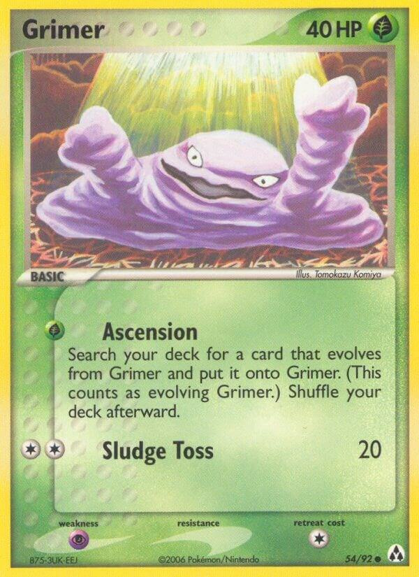 Pokémon Grimer #54/92 EX Legend Maker Common Reverse Holofoil Near Mint Trading Card
