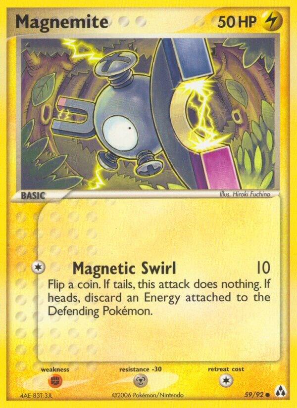 Pokémon Magnemite #59/92 EX Legend Maker Common Reverse Holofoil Near Mint English Trading Card — catalog front, TCGplayer SKU 2837497