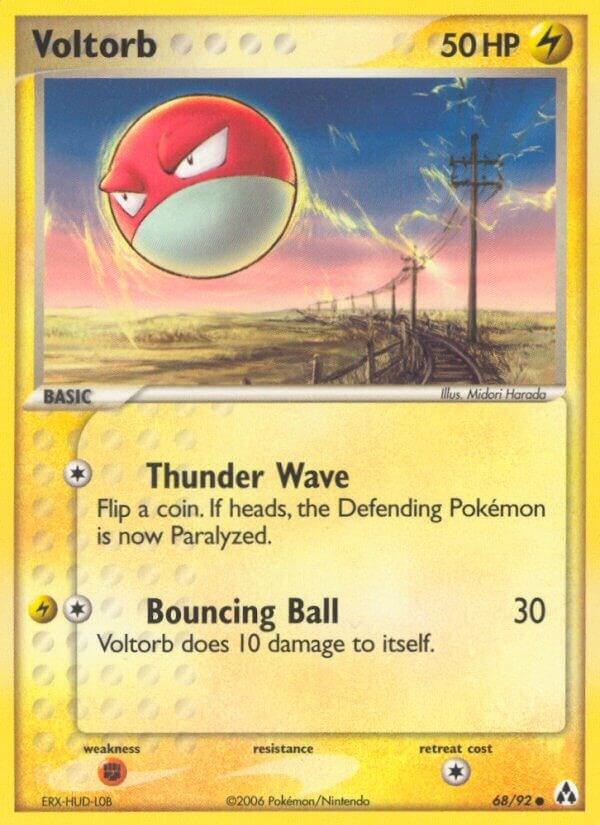 Pokémon Voltorb #68/92 EX Legend Maker Common Reverse Holofoil Near Mint English Trading Card — catalog front, TCGplayer SKU 2837542