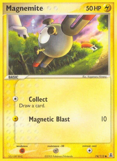 Pokémon Magnemite #74/113 EX Delta Species Common Reverse Holofoil Near Mint English Trading Card — catalog front, TCGplayer SKU 2838027