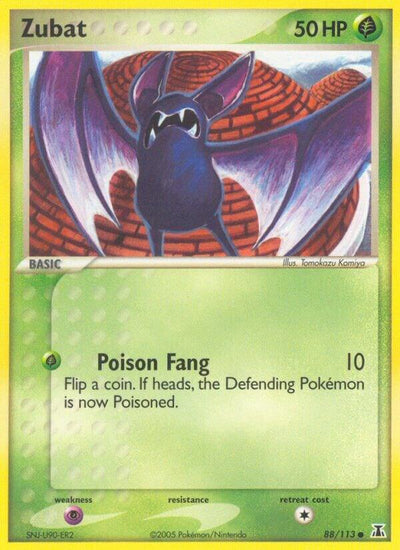 Pokémon Zubat #88/113 EX Delta Species Common Reverse Holofoil Near Mint Trading Card