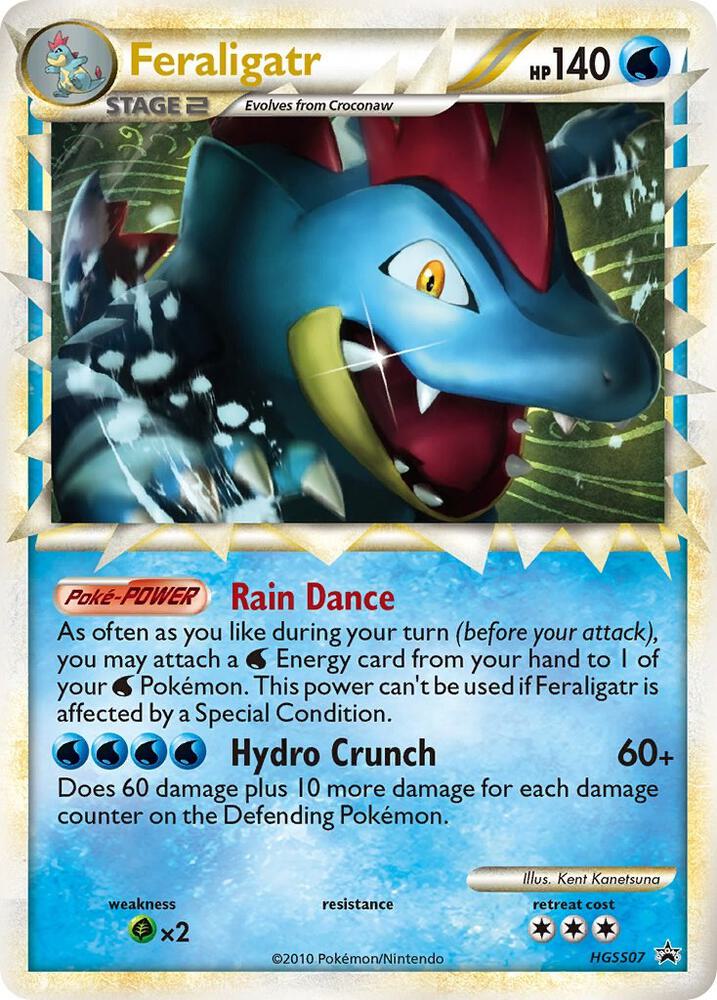 Pokémon Feraligatr #HGSS07 HGSS Promos Prime Holofoil Moderately Played Trading Card