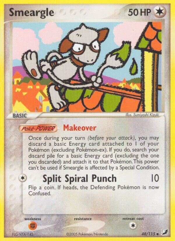 Pokémon Smeargle #48/115 EX Unseen Forces Uncommon Reverse Holofoil Near Mint English Trading Card — catalog front, TCGplayer SKU 2866217