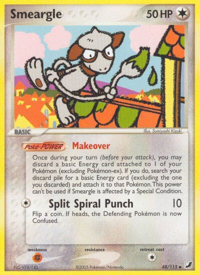 Pokémon Smeargle #48/115 EX Unseen Forces Uncommon Reverse Holofoil Near Mint English Trading Card — catalog front, TCGplayer SKU 2866217