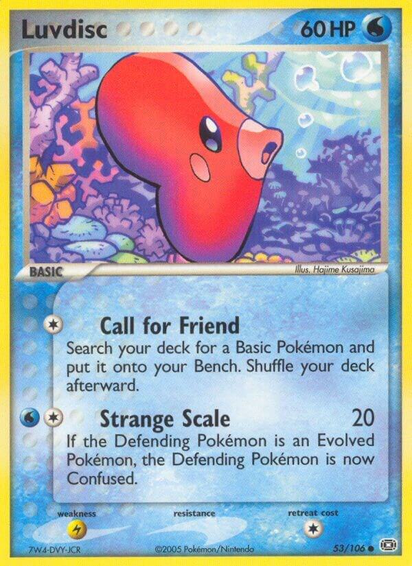 Pokémon Luvdisc #53/106 EX Emerald Common Reverse Holofoil Near Mint English Trading Card — catalog front, TCGplayer SKU 2866792