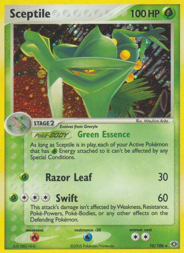 Pokémon Sceptile #10/106 EX Emerald Holo Rare Holofoil Near Mint Trading Card