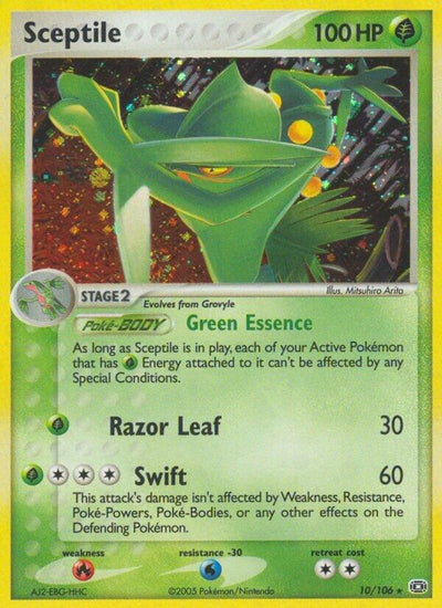 Pokémon Sceptile #10/106 EX Emerald Holo Rare Holofoil Near Mint Trading Card
