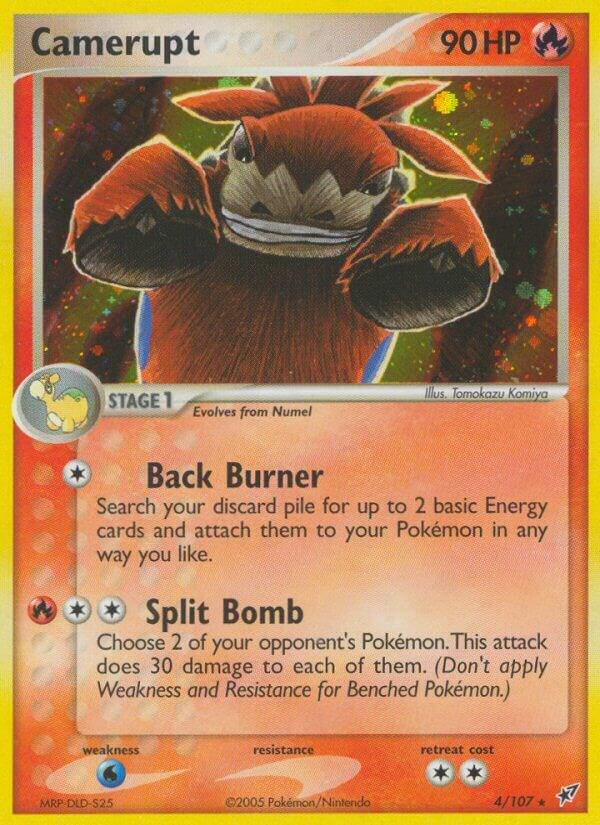 Pokémon Camerupt #4/107 EX Deoxys Holo Rare Holofoil Near Mint English Trading Card — catalog front, TCGplayer SKU 2867197