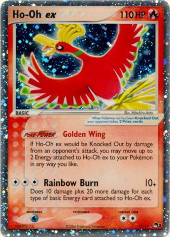 Pokémon Ho-Oh ex #017/017 POP Series 3 Holo Holofoil Heavily Played Trading Card