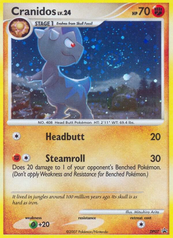 Pokémon Cranidos #DP07 Diamond and Pearl Promos Promo Holofoil Near Mint English Trading Card — catalog front, TCGplayer SKU 2870977