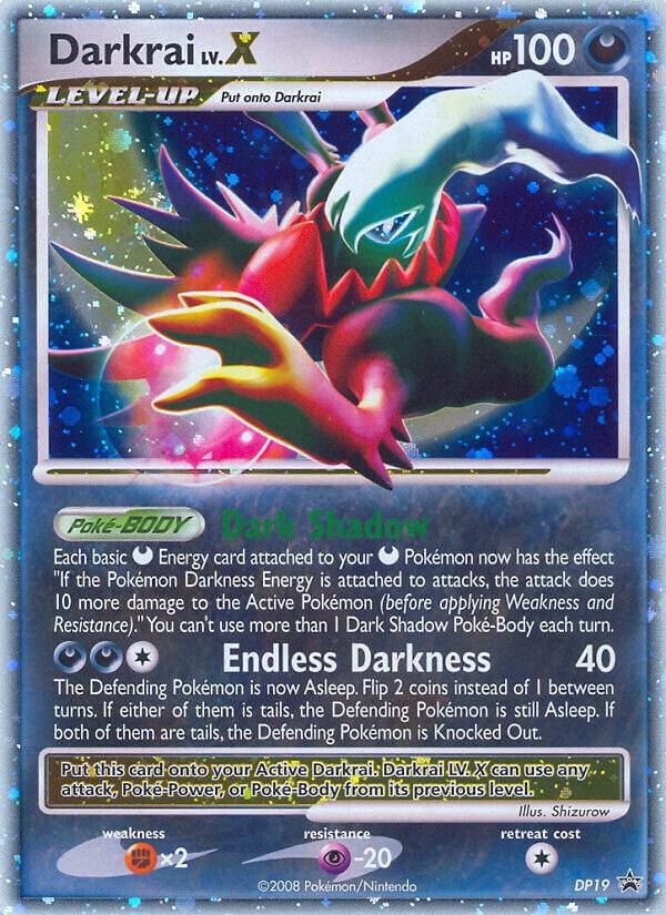 Pokémon Darkrai LV.X #DP19 Diamond and Pearl Promos Promo Holofoil Moderately Played Trading Card