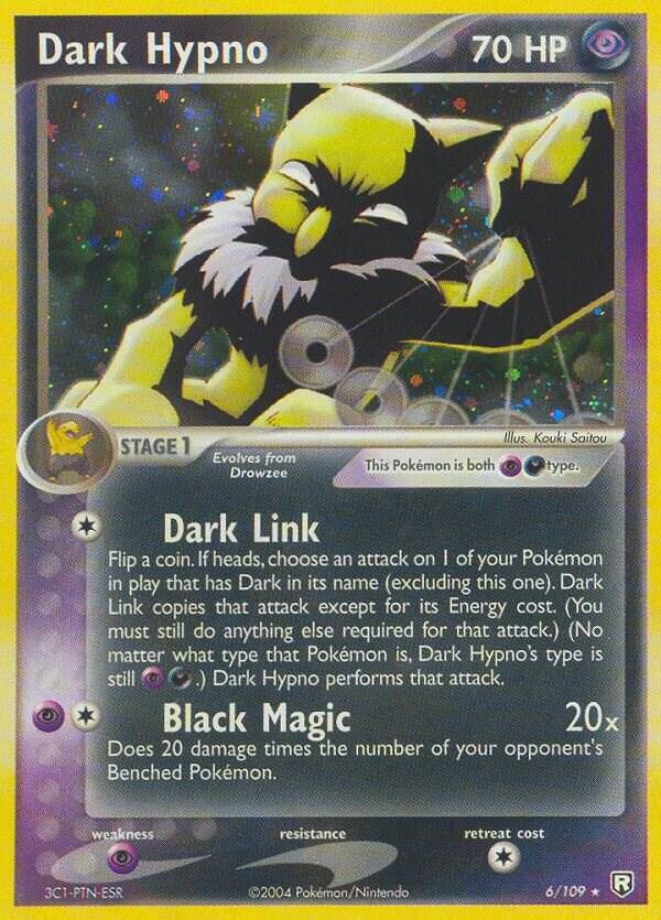 Pokémon Dark Hypno #6/109 EX Team Rocket Returns Holo Rare Holofoil Heavily Played English Trading Card — catalog front, TCGplayer SKU 2871815