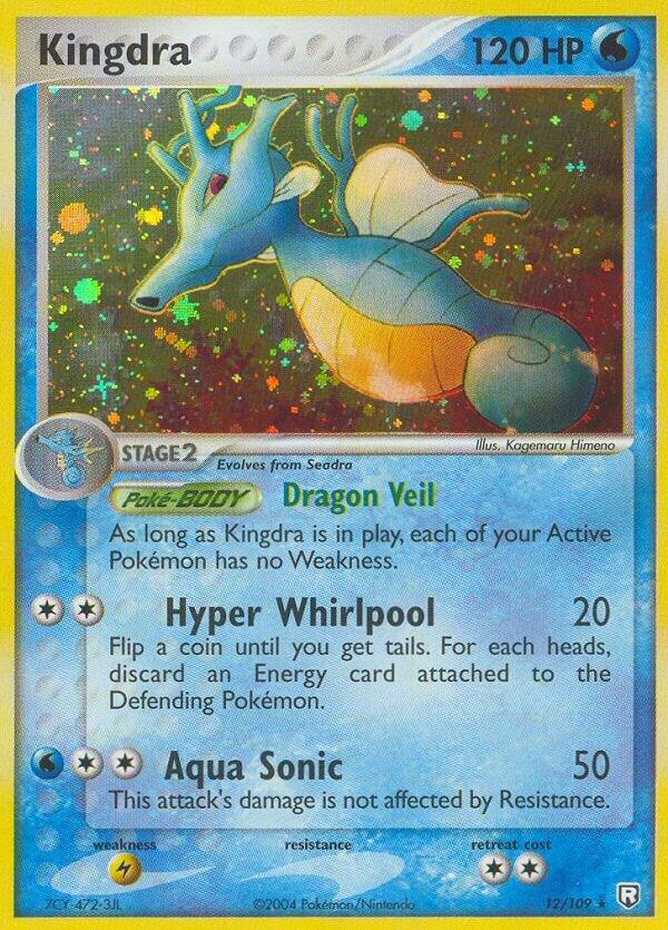 Pokémon Kingdra #12/109 EX Team Rocket Returns Holo Rare Holofoil Moderately Played English Trading Card — catalog front, TCGplayer SKU 2872019