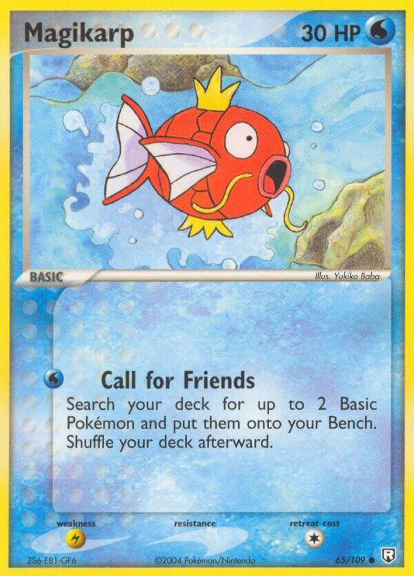 Pokémon Magikarp #65/109 EX Team Rocket Returns Common Reverse Holofoil Moderately Played Trading Card