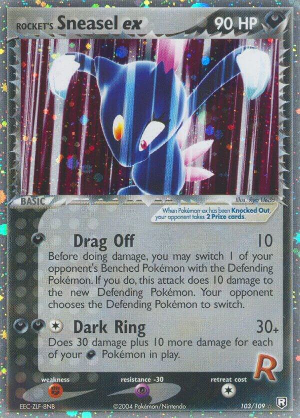 Pokémon Rocket's Sneasel ex #103/109 EX Team Rocket Returns Ultra Rare Holofoil Heavily Played Trading Card