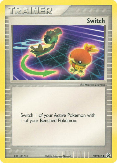 Pokémon Switch #102/112 EX FireRed & LeafGreen Common Reverse Holofoil Near Mint English Trading Card — catalog front, TCGplayer SKU 2873252