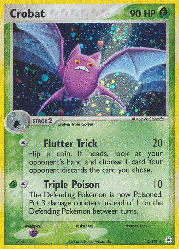 Pokémon Crobat #3/101 EX Hidden Legends Holo Rare Holofoil Near Mint English Trading Card — catalog front, TCGplayer SKU 2873447
