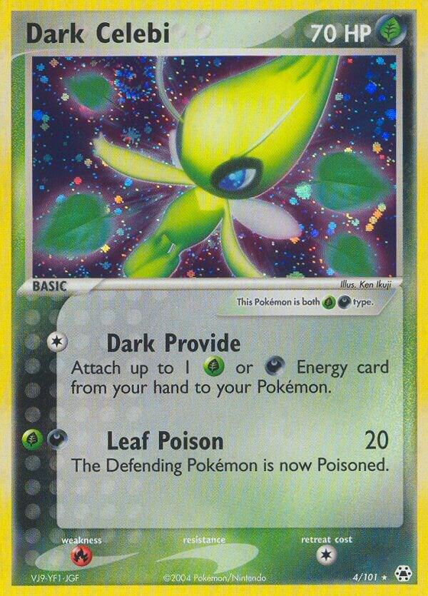 Pokémon Dark Celebi #4/101 EX Hidden Legends Holo Rare Holofoil Moderately Played Trading Card