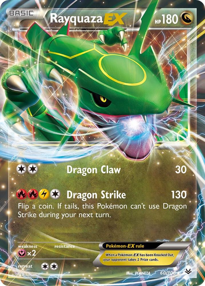 Pokémon Rayquaza EX #60/108 XY - Roaring Skies 60 Holofoil Lightly Played English Trading Card — catalog front, TCGplayer SKU 2874059