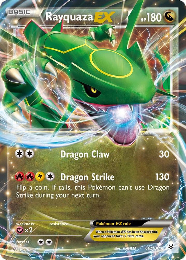 Pokémon Rayquaza EX #60/108 XY - Roaring Skies 60 Holofoil Lightly Played English Trading Card — catalog front, TCGplayer SKU 2874059