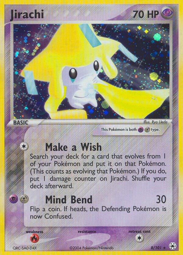 Pokémon Jirachi #8/101 EX Hidden Legends Holo Rare Holofoil Lightly Played English Trading Card — catalog front, TCGplayer SKU 2875800