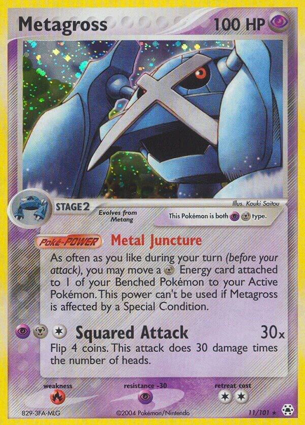 Pokémon Metagross #11/101 EX Hidden Legends Holo Rare Holofoil Moderately Played Trading Card