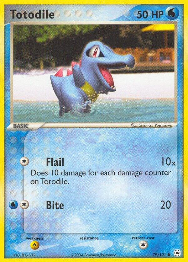 Pokémon Totodile #79/101 EX Hidden Legends Common Reverse Holofoil Lightly Played English Trading Card — catalog front, TCGplayer SKU 2876093