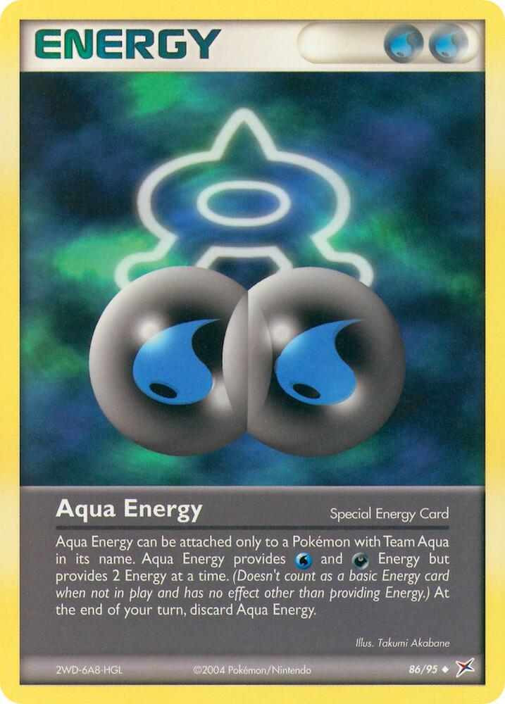 Pokémon Aqua Energy #86/95 EX Team Magma vs Team Aqua Uncommon Reverse Holofoil Near Mint Trading Card