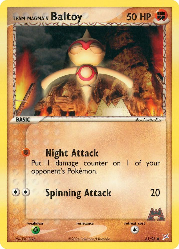 Pokémon Team Magma's Baltoy #61/95 EX Team Magma vs Team Aqua Common Reverse Holofoil Near Mint English Trading Card — catalog front, TCGplayer SKU 2876537