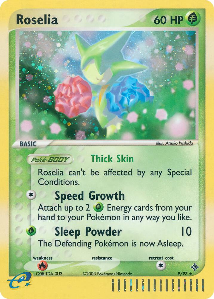 Pokémon Roselia #9/97 EX Dragon Holo Rare Holofoil Near Mint English Trading Card — catalog front, TCGplayer SKU 2877089