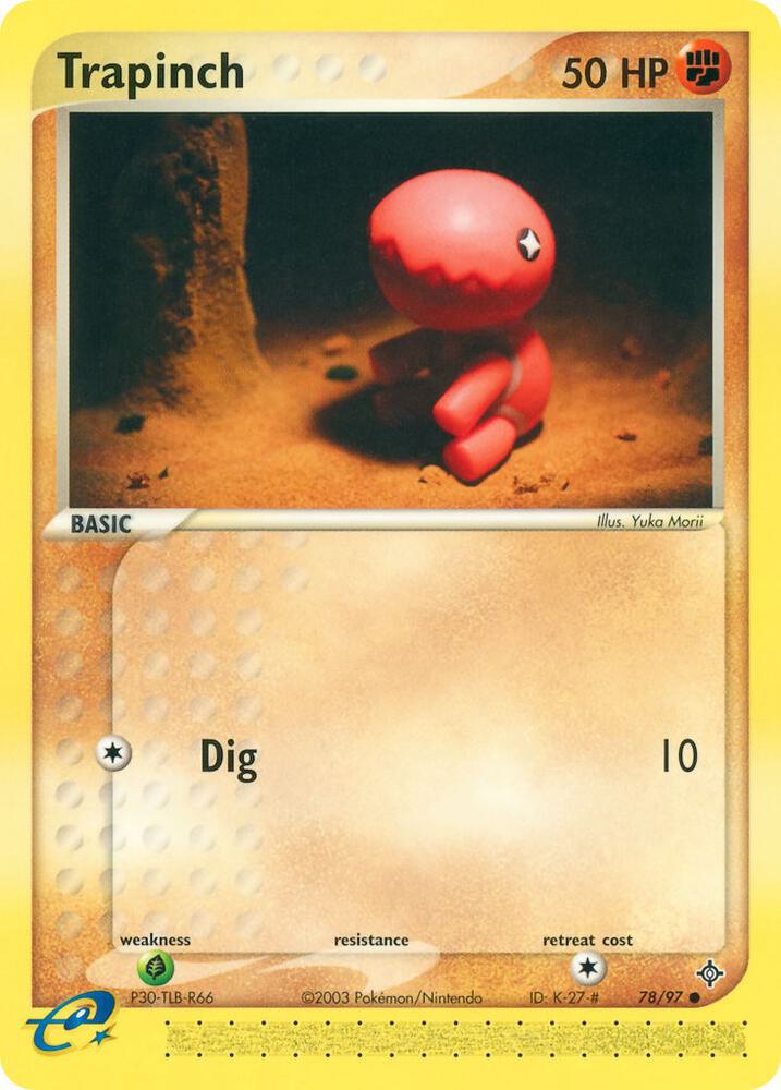Pokémon Trapinch #78/97 EX Dragon Common Reverse Holofoil Lightly Played English Trading Card — catalog front, TCGplayer SKU 2877205