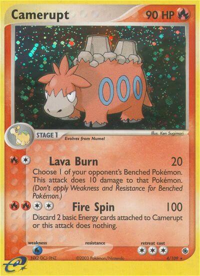 Pokémon Camerupt #4/109 EX Ruby and Sapphire Holo Rare Holofoil Near Mint English Trading Card — catalog front, TCGplayer SKU 2881789