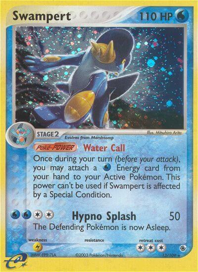 Pokémon Swampert #13/109 EX Ruby and Sapphire Holo Rare Holofoil Moderately Played English Trading Card — catalog front, TCGplayer SKU 2882241