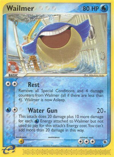 Pokémon Wailmer #48/109 EX Ruby and Sapphire Uncommon Reverse Holofoil Near Mint English Trading Card — catalog front, TCGplayer SKU 2882289