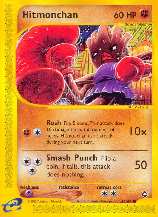 Pokémon Hitmonchan #081/147 Aquapolis Common Reverse Holofoil Near Mint English Trading Card — catalog front, TCGplayer SKU 2890469