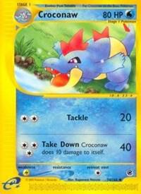 Pokémon Croconaw #074/165 Expedition Uncommon Reverse Holofoil Lightly Played Trading Card