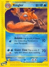 Pokémon Kingler #050/165 Expedition 50 Reverse Holofoil Lightly Played English Trading Card — catalog front, TCGplayer SKU 2894262