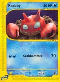 Pokémon Krabby #115/165 Expedition Common Reverse Holofoil Moderately Played English Trading Card — catalog front, TCGplayer SKU 2894273
