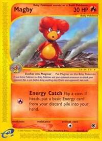 Pokémon Magby #052/165 Expedition 52 Reverse Holofoil Moderately Played English Trading Card — catalog front, TCGplayer SKU 2894323