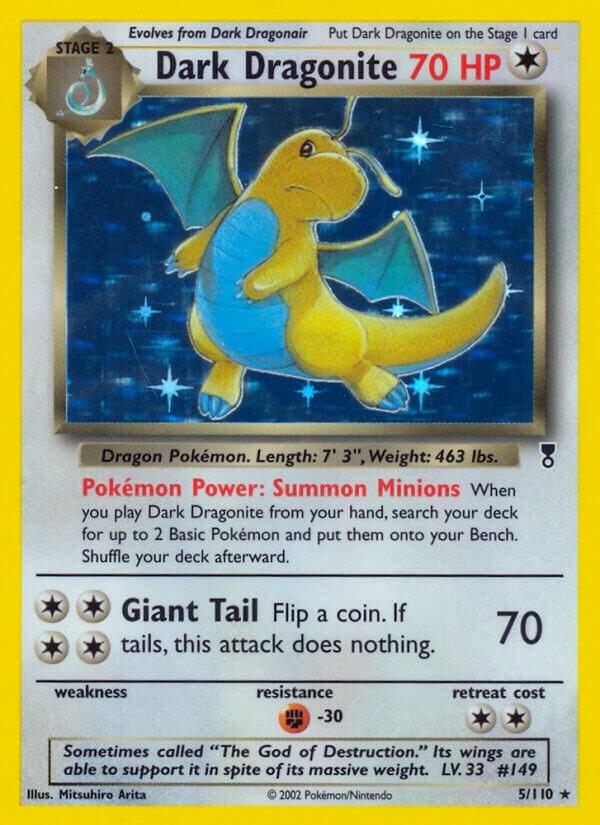 Pokémon Dark Dragonite #005/110 Legendary Collection Holo Rare Holofoil Damaged English Trading Card — catalog front, TCGplayer SKU 2895205