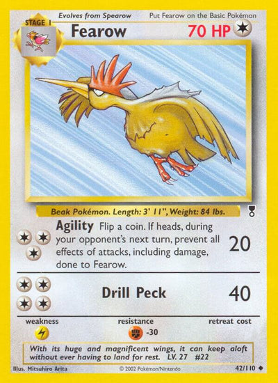 Pokémon Fearow #042/110 Legendary Collection Uncommon Reverse Holofoil Damaged Trading Card